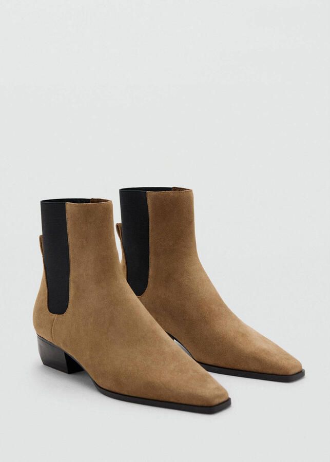 Mango suède chelsea boots camel - Foto 3