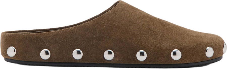 Mango suède clogs bruin