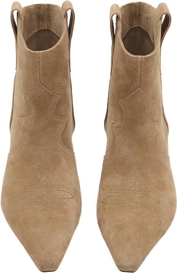 Mango suède enkellaarzen beige - Foto 2
