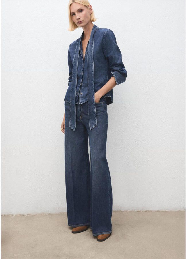 Mango suède enkellaarzen cognac