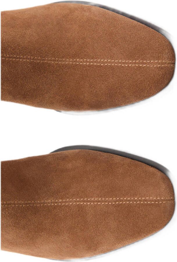 Mango suède enkellaarzen cognac - Foto 2