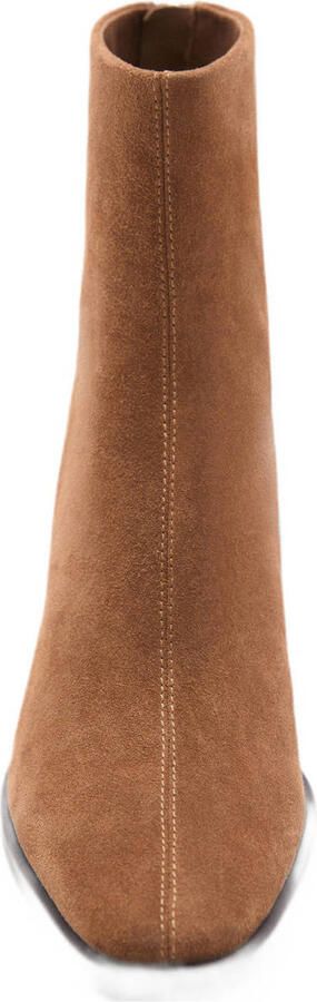 Mango suède enkellaarzen cognac - Foto 3