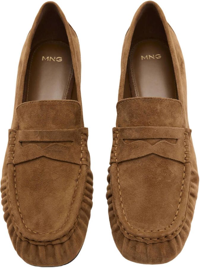 Mango suède loafers cognac - Foto 3