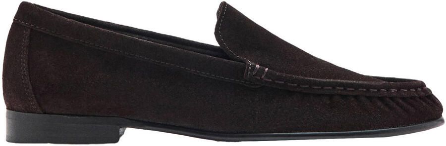 Mango suède loafers donkerbruin