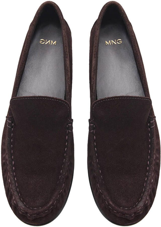 Mango suède loafers donkerbruin - Foto 2