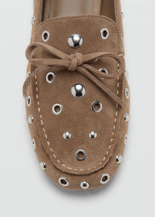 Mango suède mocassins bruin - Foto 2