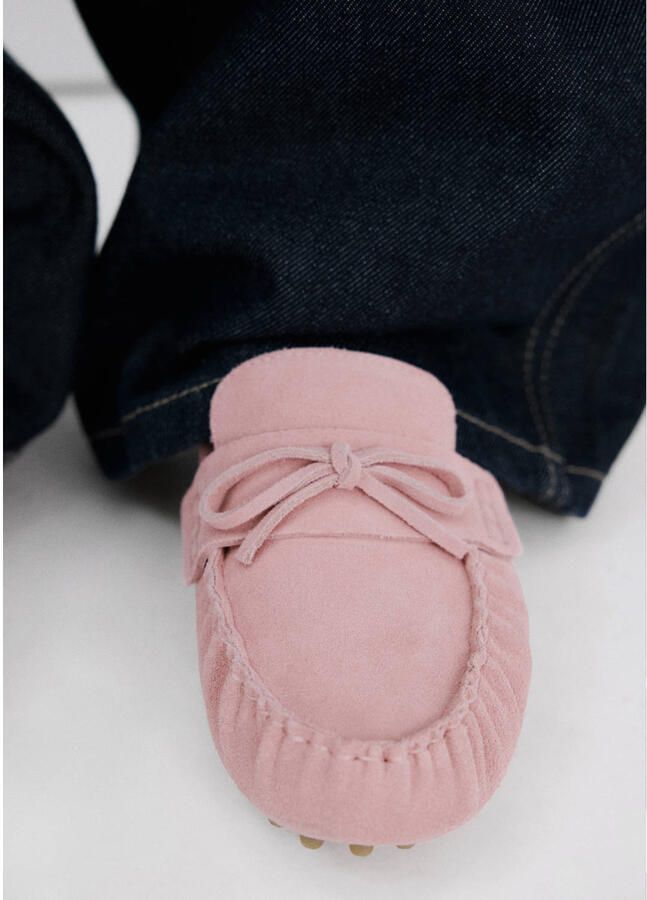 Mango suède mocassins roze - Foto 2