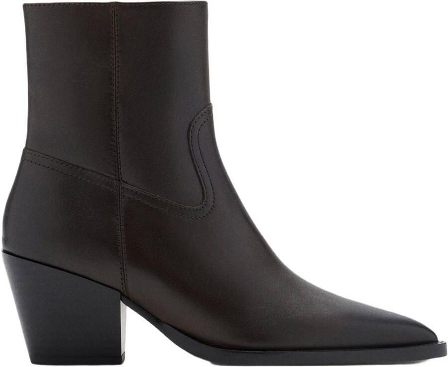 Mango western leren cowboy boots donkerbruin