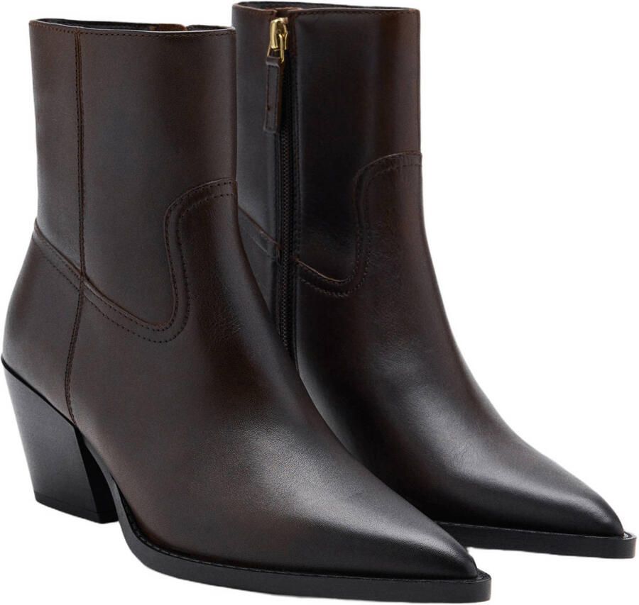 Mango western leren cowboy boots donkerbruin - Foto 2
