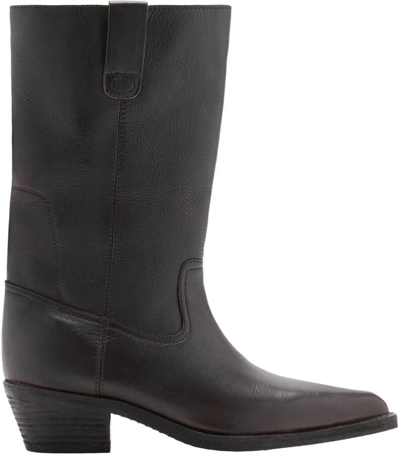 Mango western leren laarzen bruin