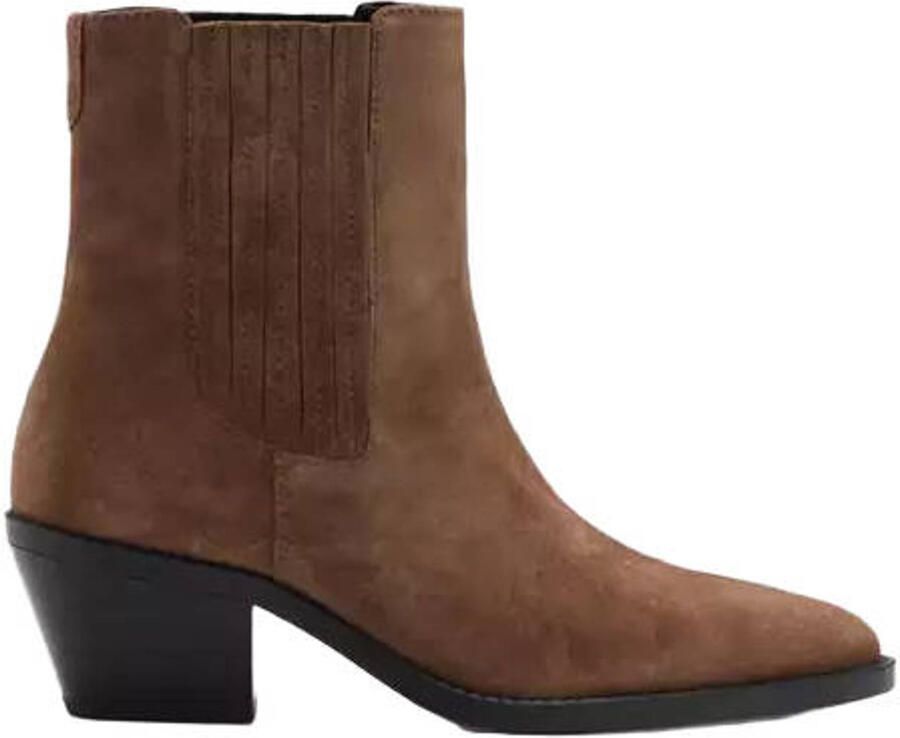 Mango western suède cowboylaarzen cognac