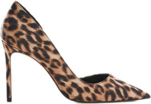 Mango pumps met panterprint bruin