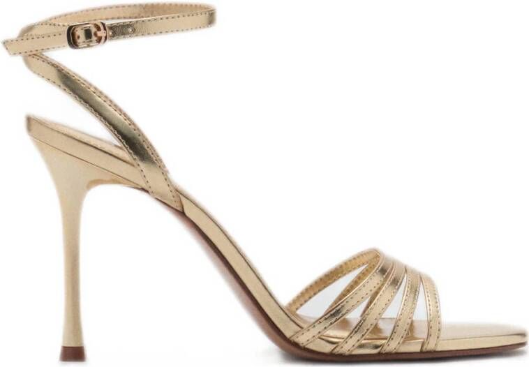 Mango sandalettes goud