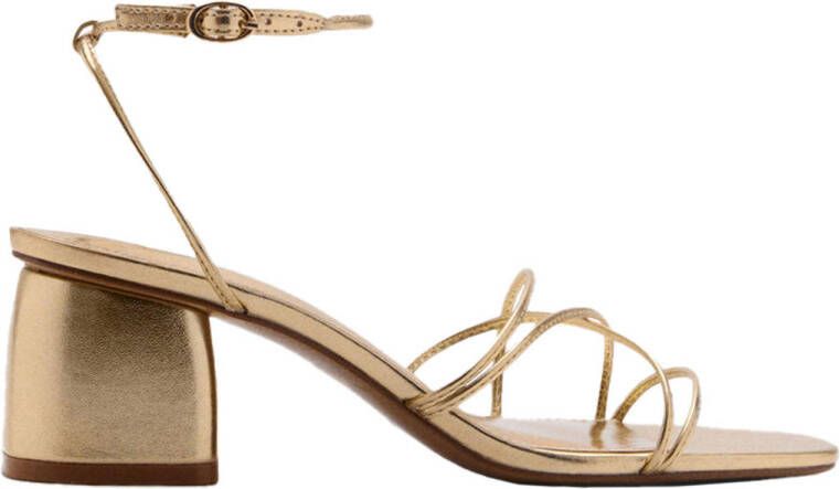 Mango sandalettes goud
