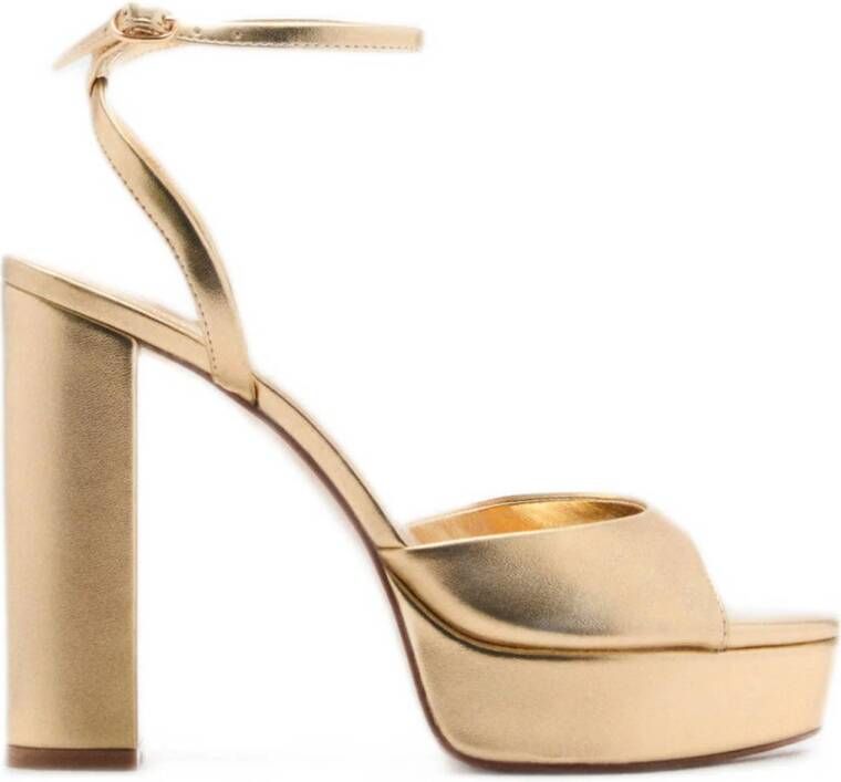 Mango sandalettes goud