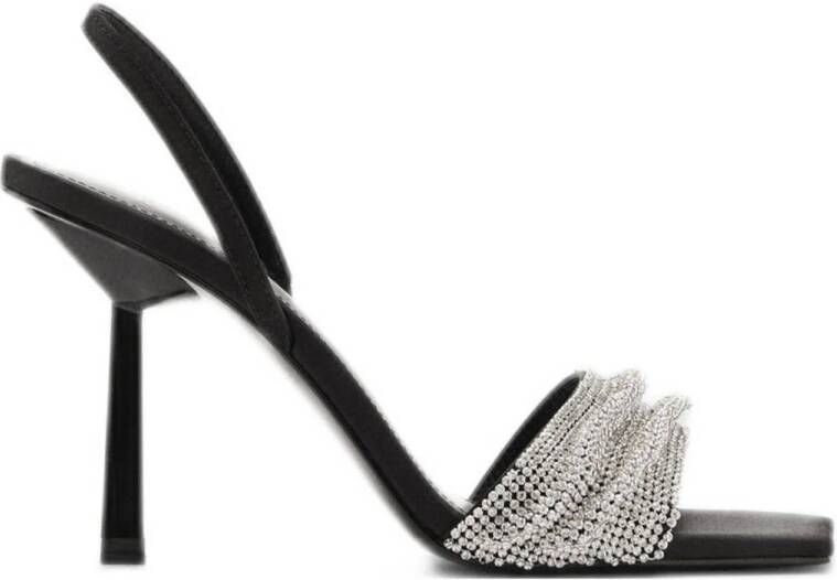 Mango sandalettes met strass zwart