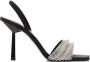 Mango sandalettes met strass zwart - Thumbnail 1