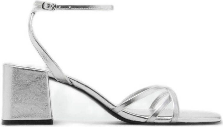 Mango sandalettes zilver