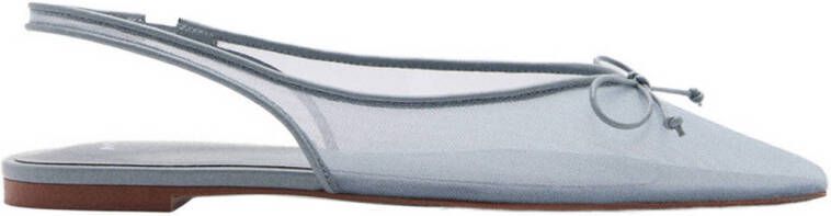 Mango slingback loafers blauw