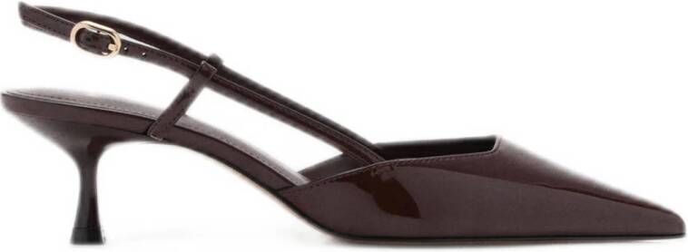 Mango slingback pumps donkerbruin