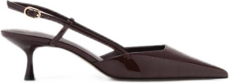 Mango slingback pumps donkerbruin