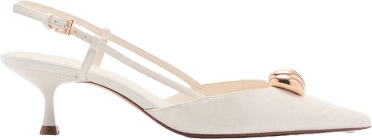 Mango slingback pumps ecru