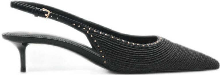 Mango slingback pumps zwart