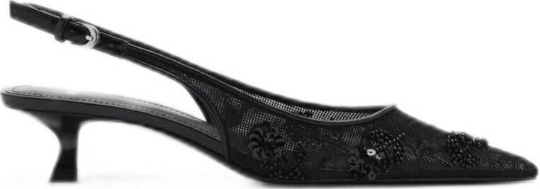 Mango slingback pumps zwart