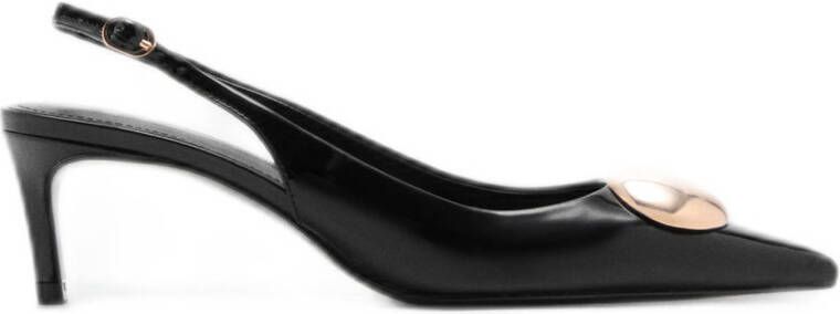 Mango slingback pumps zwart goud
