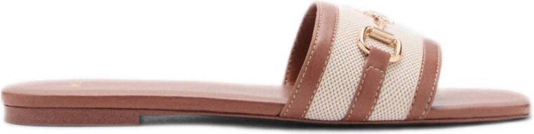 Mango slippers beige cognac
