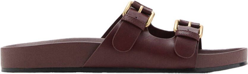 Mango slippers donkerrood