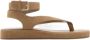 Mango suède sandalen beige - Thumbnail 1