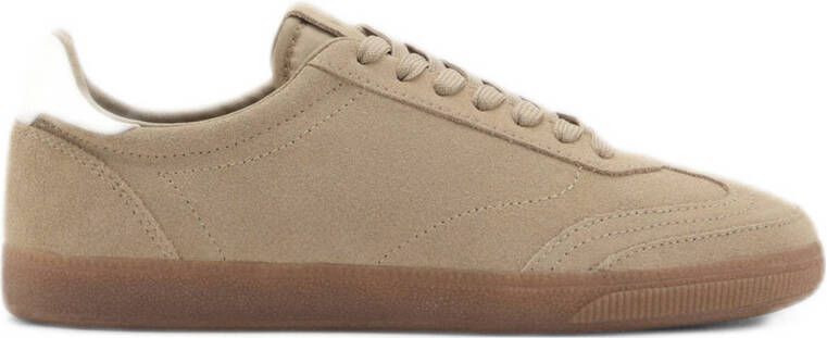 Mango suède sneakers lichtbruin