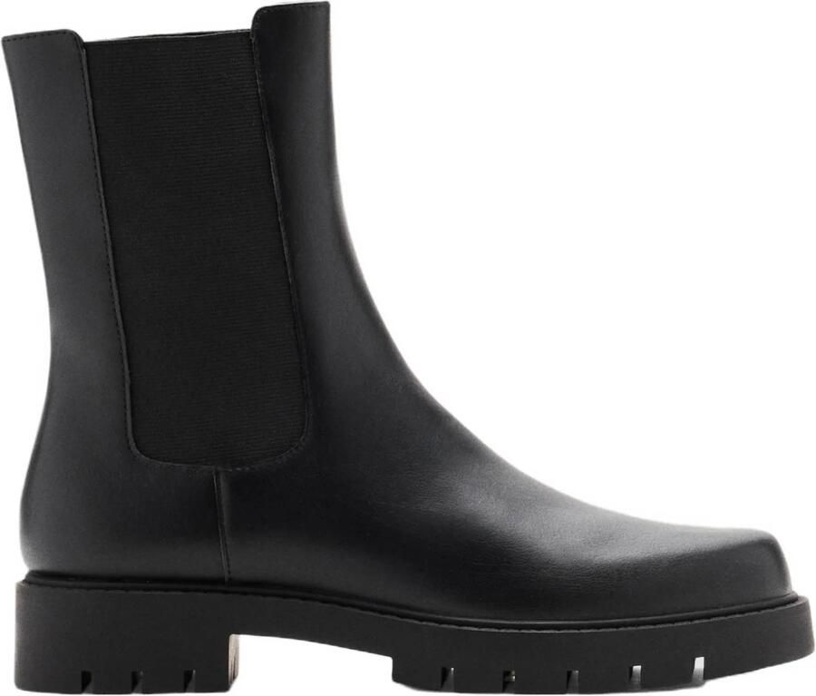MANGO TEEN enkelboots met profielzool zwart