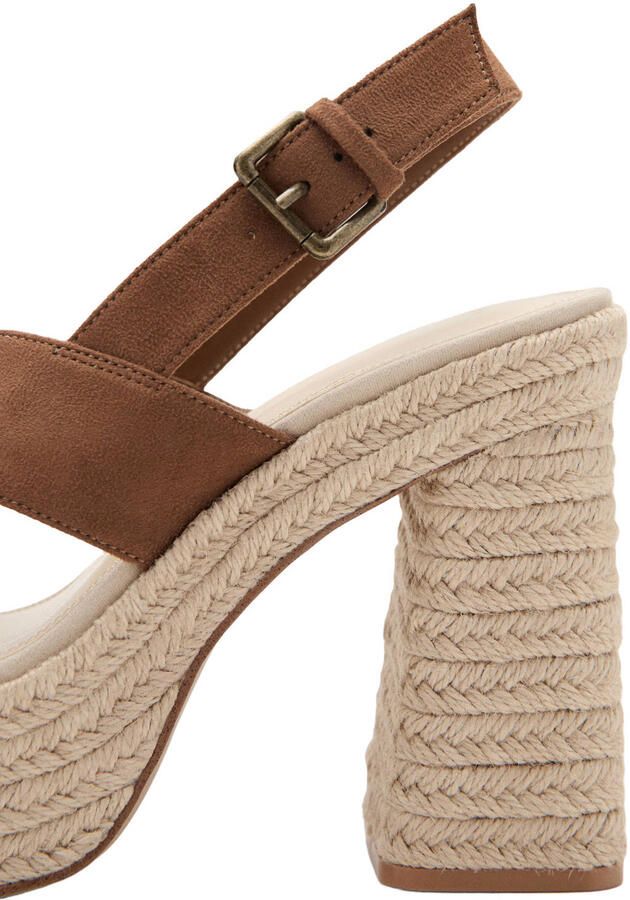 MANGO TEEN espadrille sandalen bruin - Foto 2