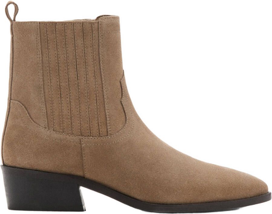 MANGO TEEN western suède laarzen lichtbruin