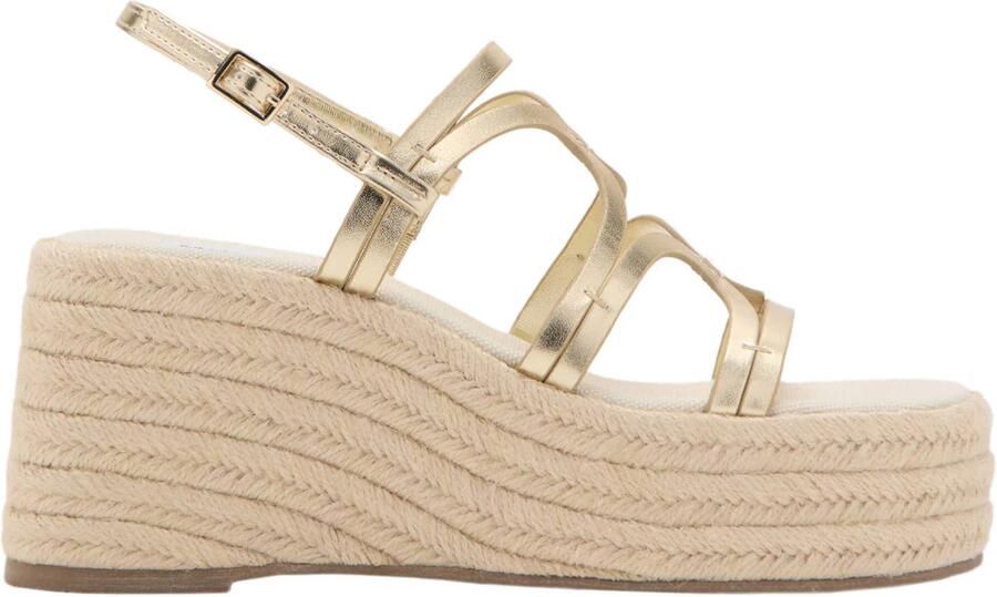 MANGO TEEN imitatieleren leren sandalen goud