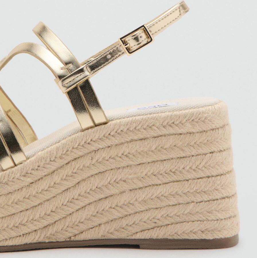 MANGO TEEN imitatieleren leren sandalen goud - Foto 2