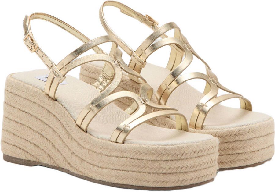 MANGO TEEN imitatieleren leren sandalen goud - Foto 3