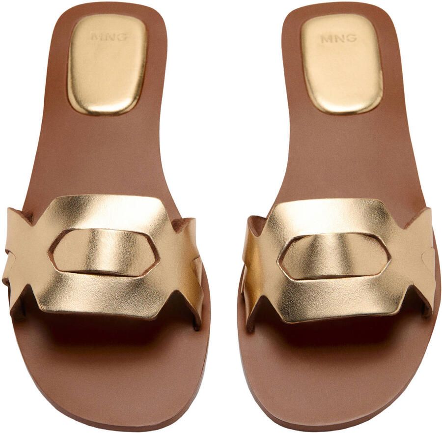 MANGO TEEN leren sandalen goud - Foto 2