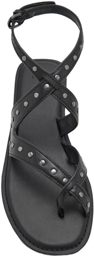 MANGO TEEN leren sandalen zwart met studs - Foto 3