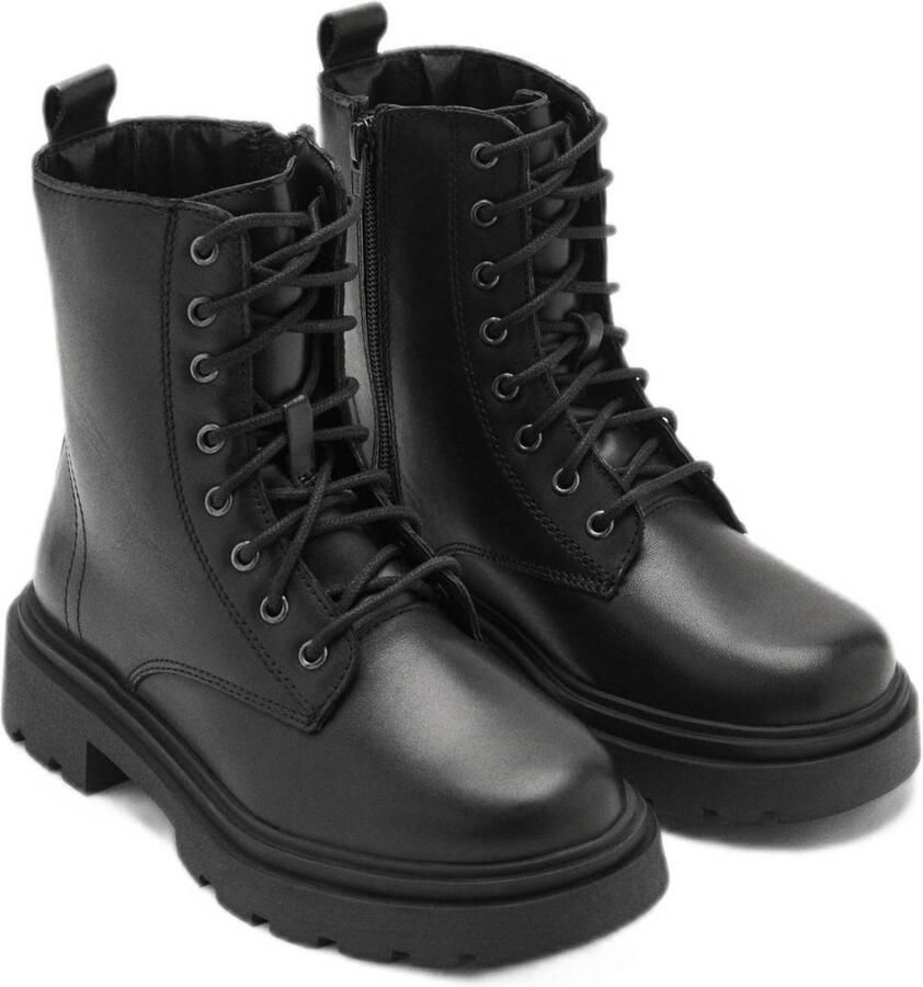 MANGO TEEN leren veterboots zwart - Foto 2