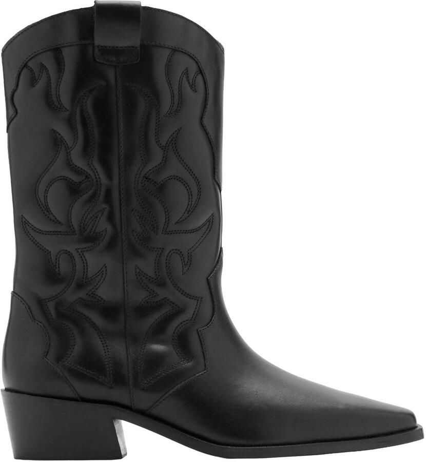 MANGO TEEN leren western laarzen zwart