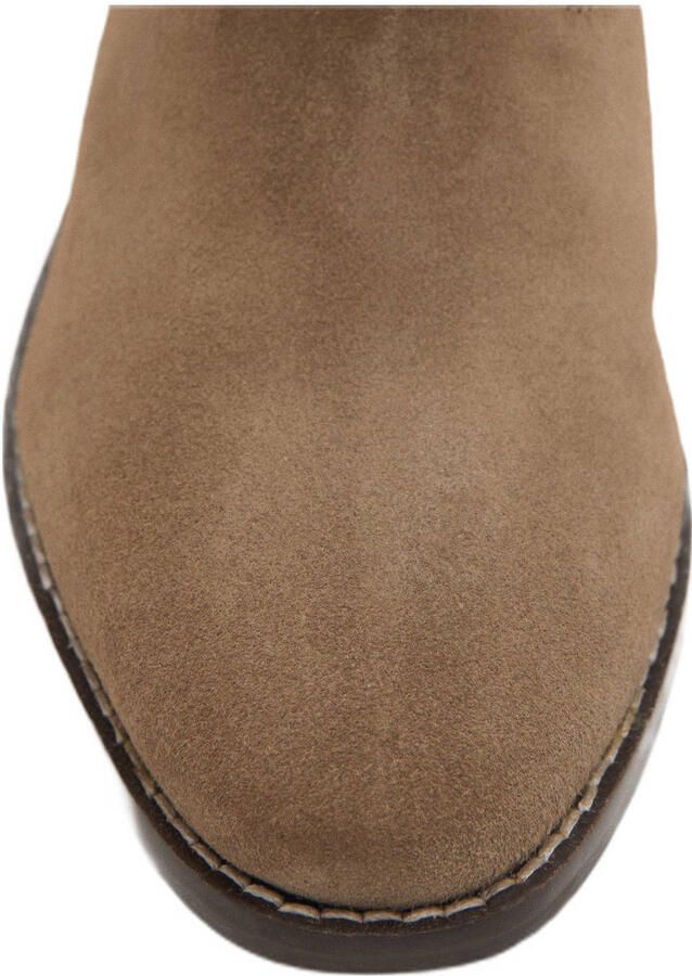 MANGO TEEN suède bikerboots bruin - Foto 3