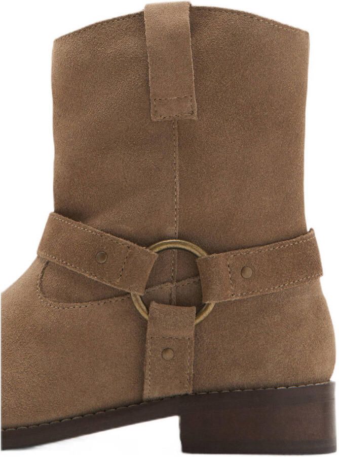 MANGO TEEN suède bikerboots bruin - Foto 2