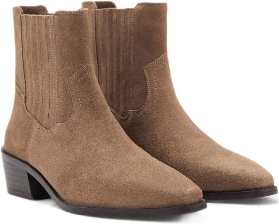 MANGO TEEN suède cowboylaarzen camel - Foto 2