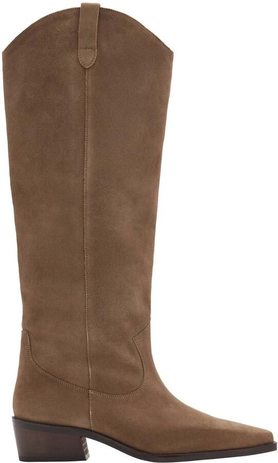 MANGO TEEN western leren laarzen middenbruin
