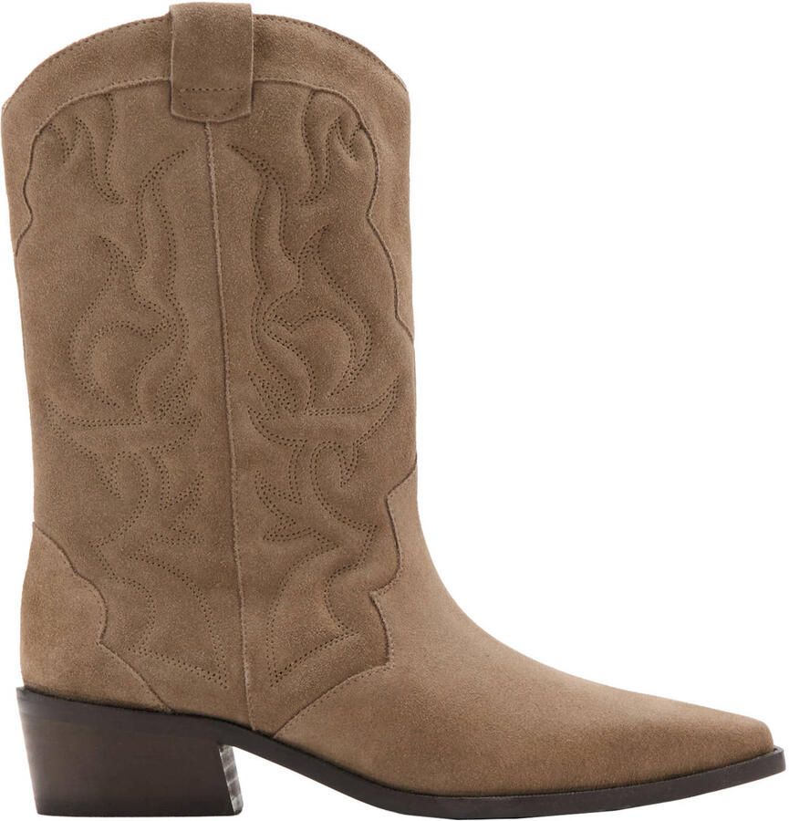 MANGO TEEN western suède laarzen beige