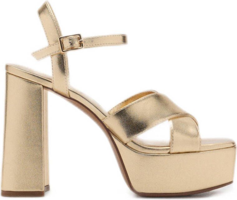 MANGO TEEN sandalettes goud