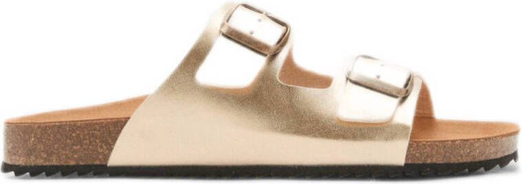 MANGO TEEN slippers goud